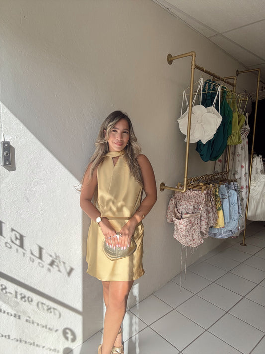Golden Mini Dress