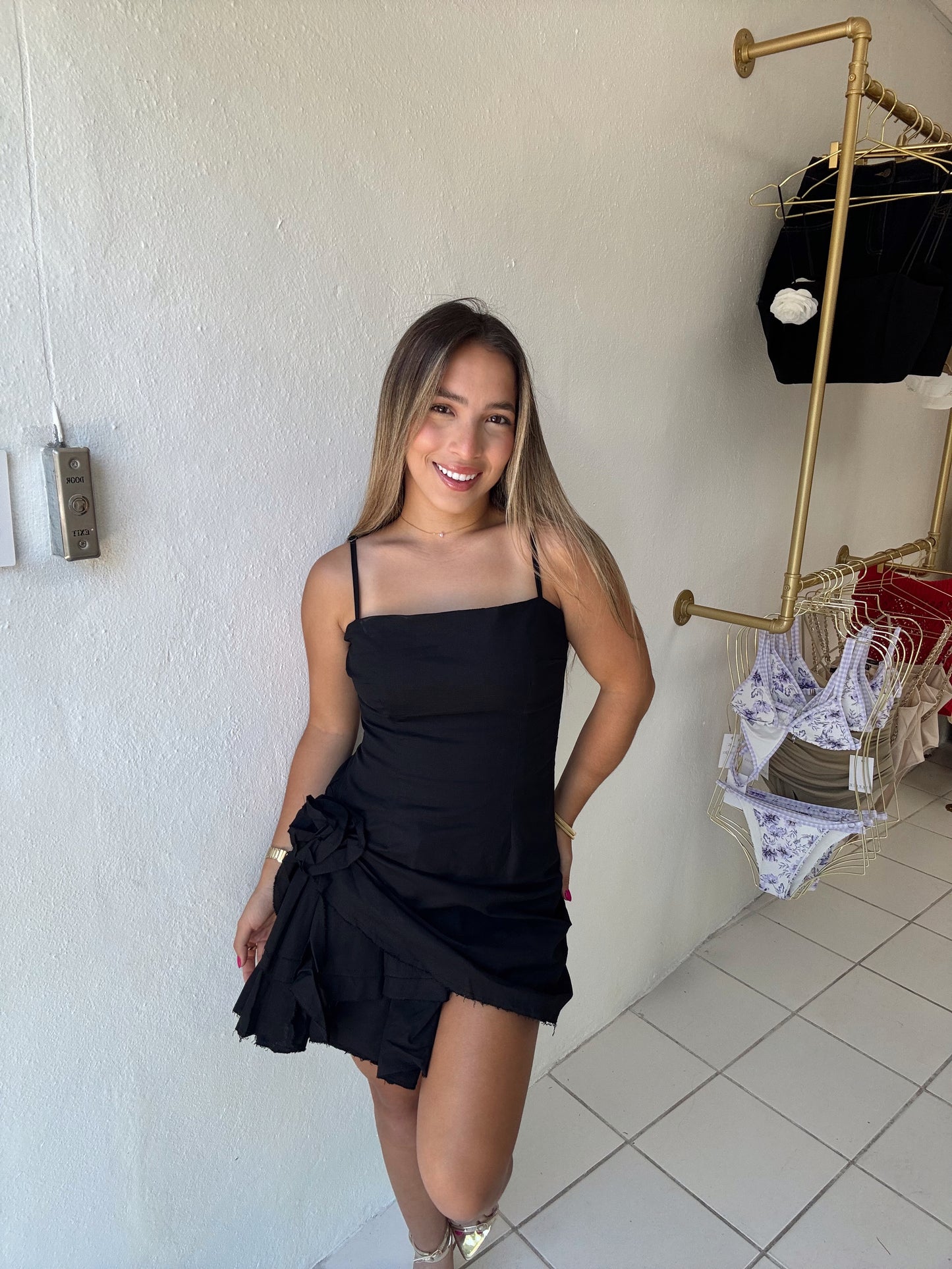 Black Flower Dress