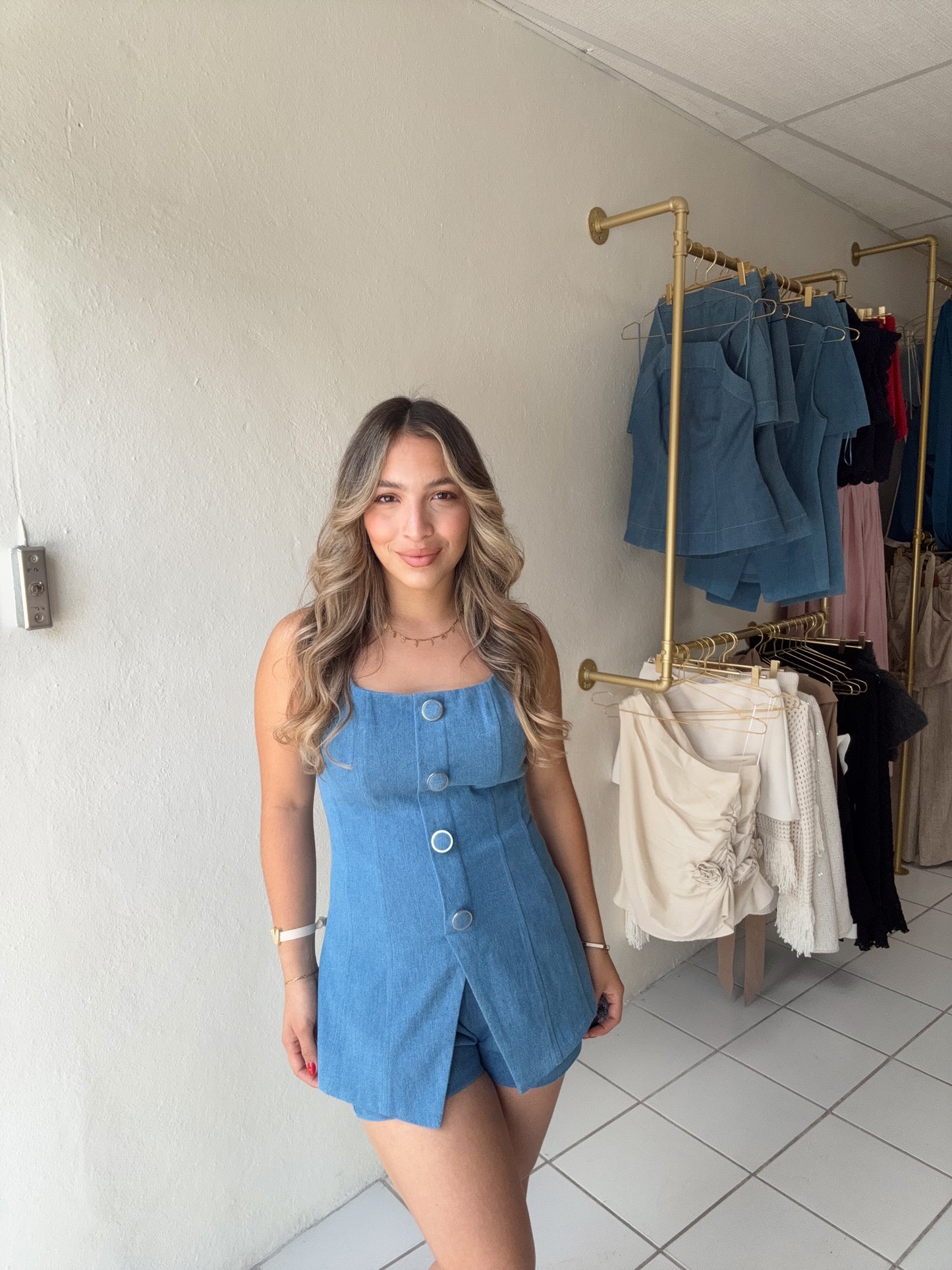 Square Neck Vest Set