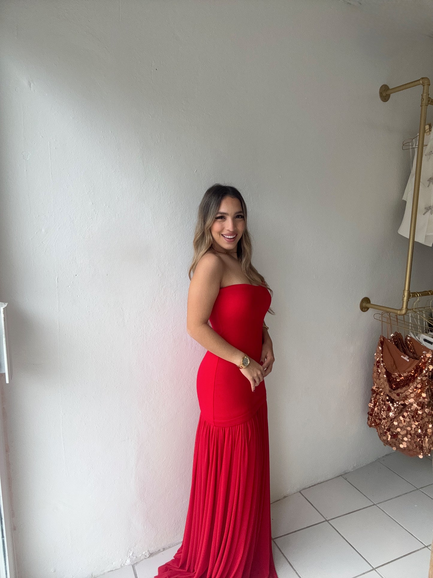 Tube Maxi W Shirref Chifon