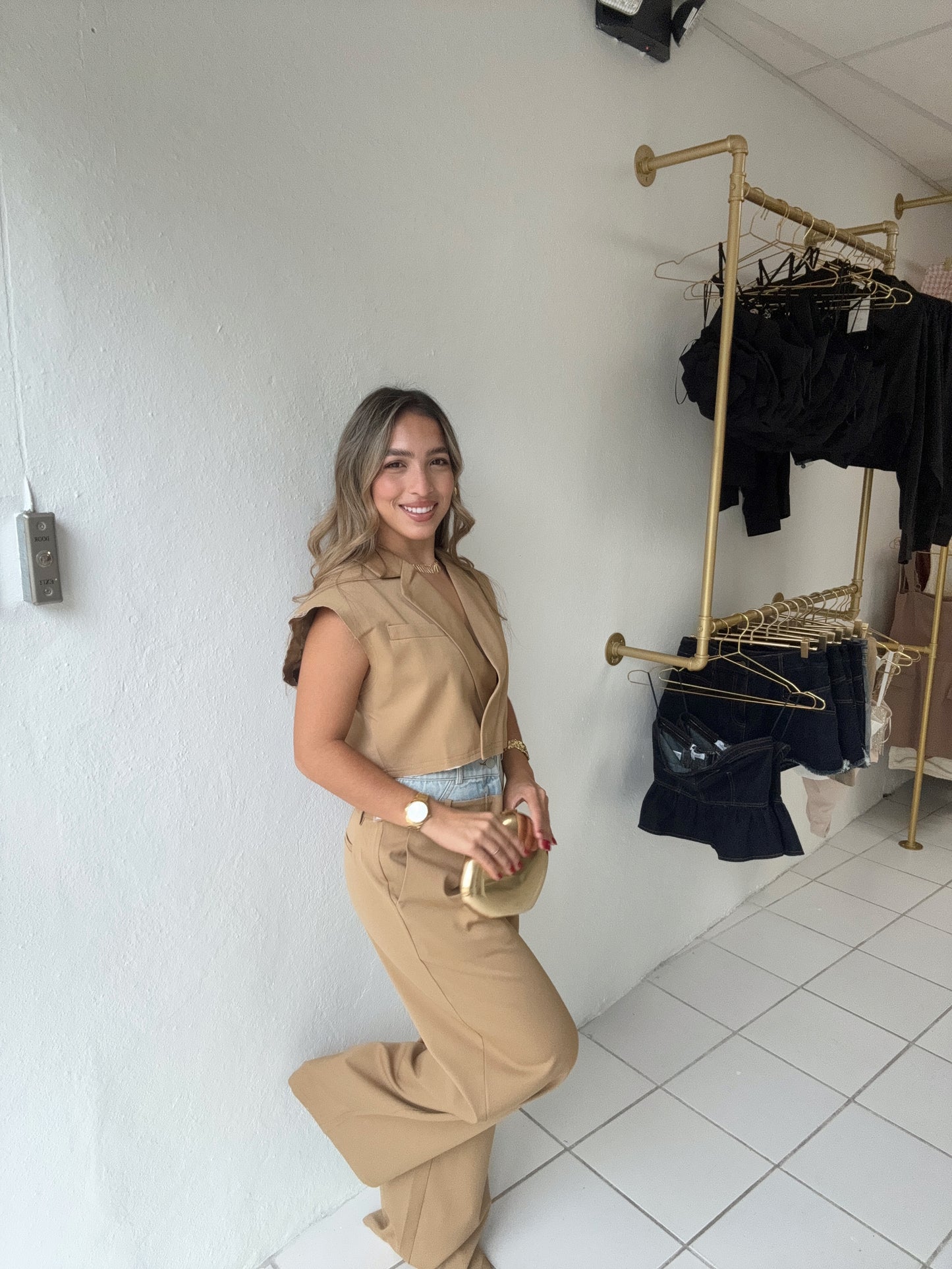 Denim Waistband Trouser