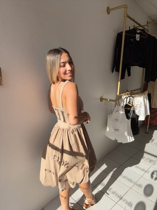 Bubble Hem Mini Dress