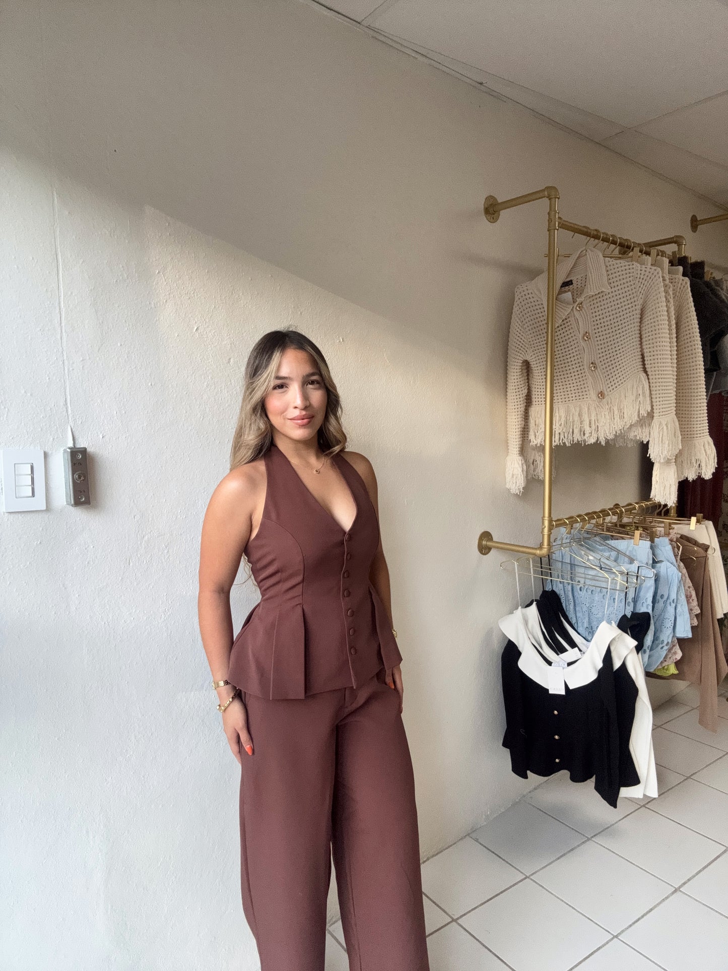 Chocolate Halter Set