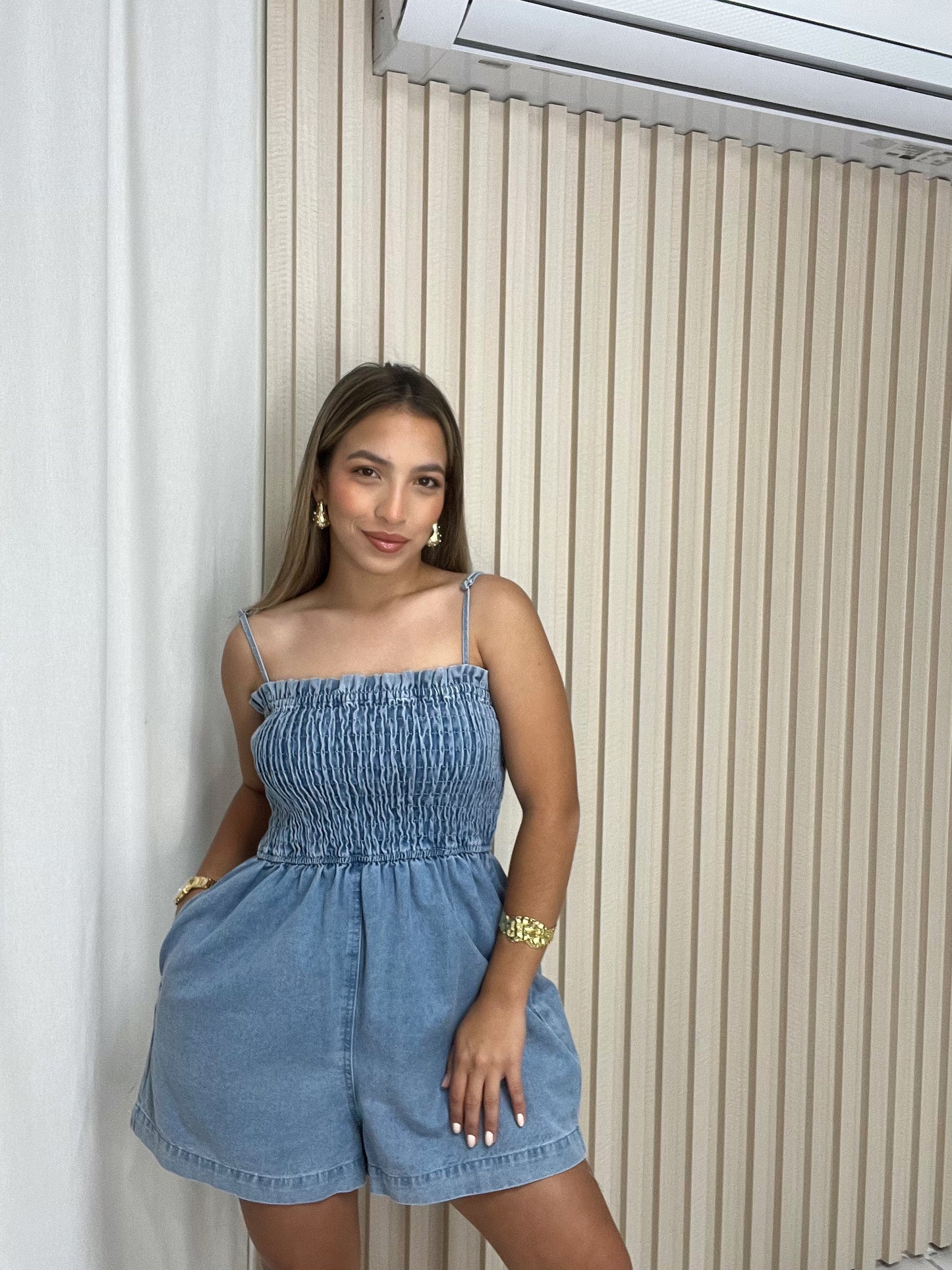 Denim Romper