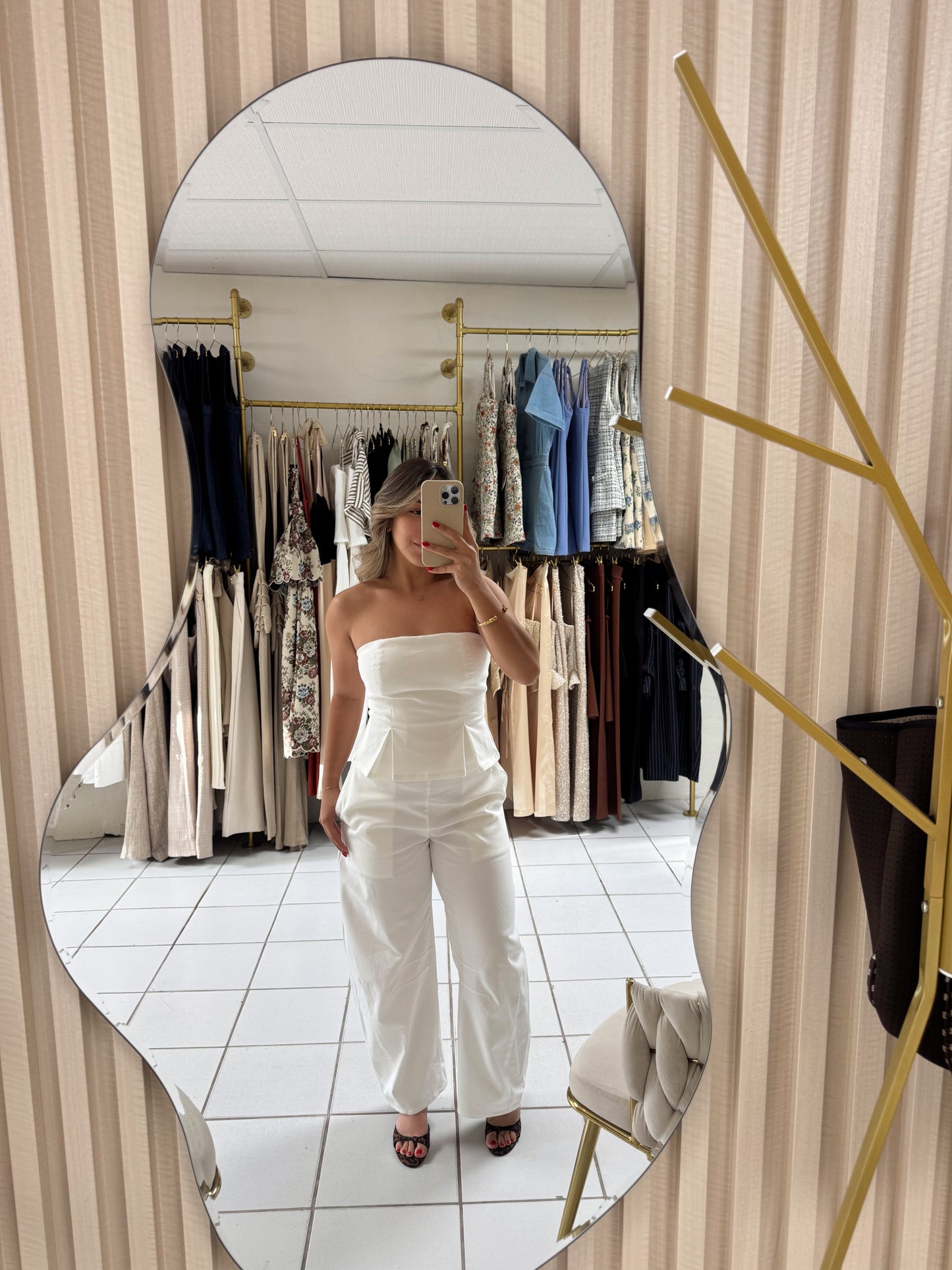 White Barrel Jumpsuit