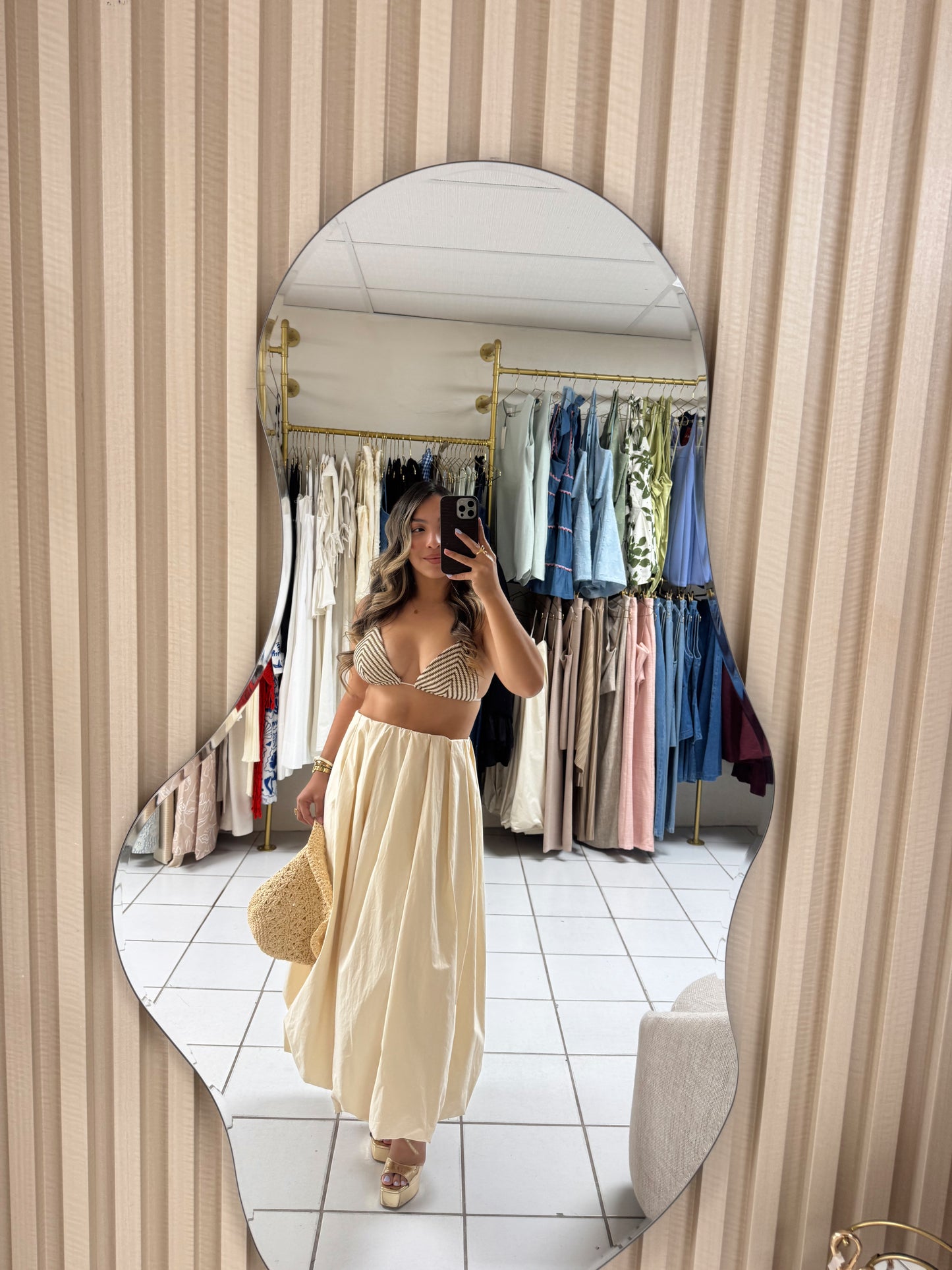 Soft Yellow Bubble Skirt