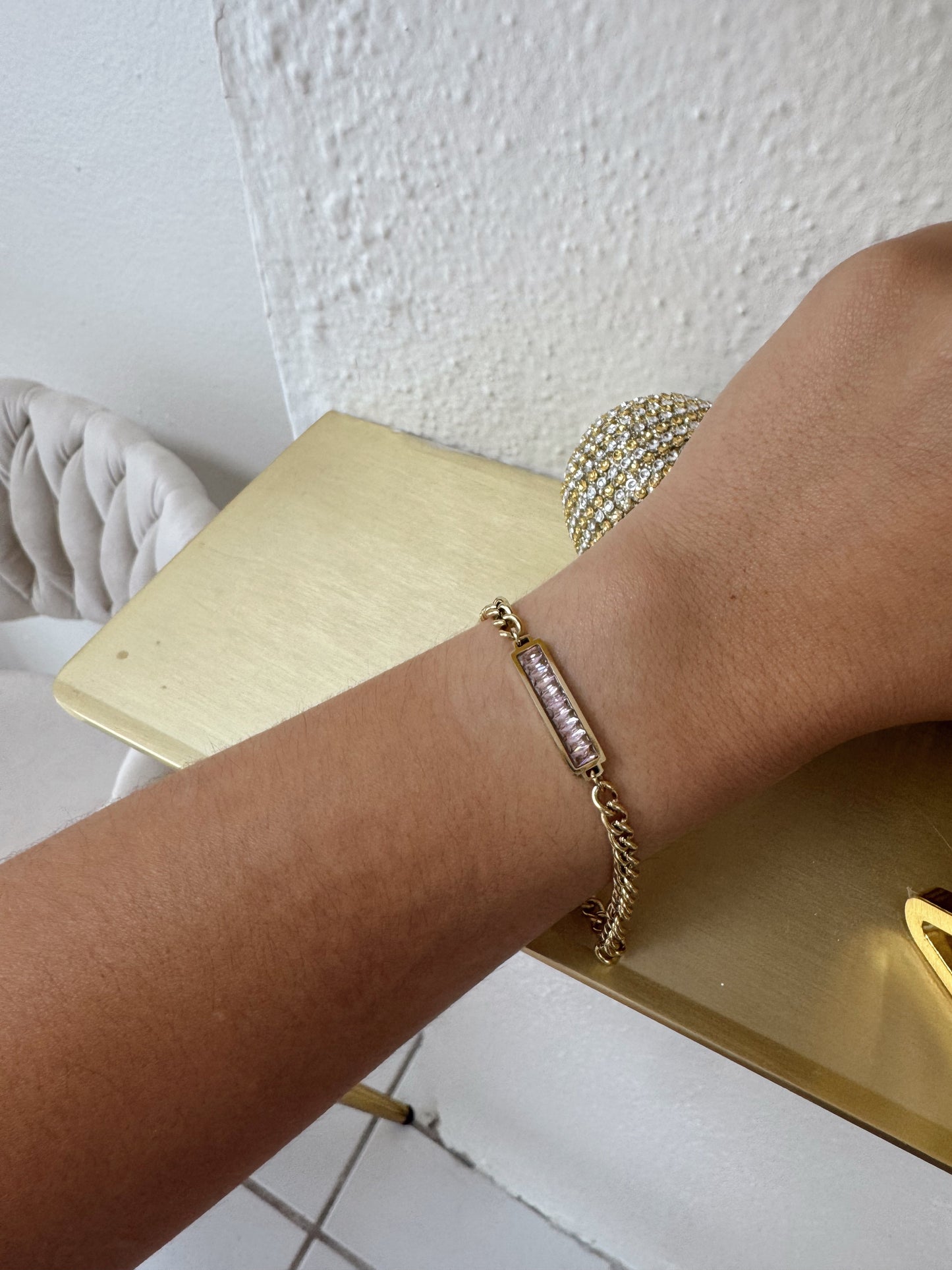Pink Golden Bracelet