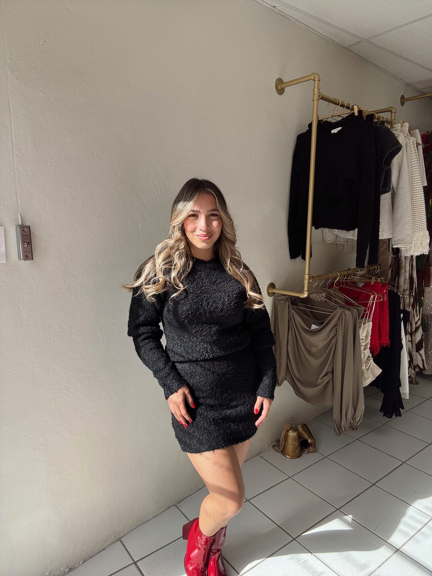 Sweater Skirt Set