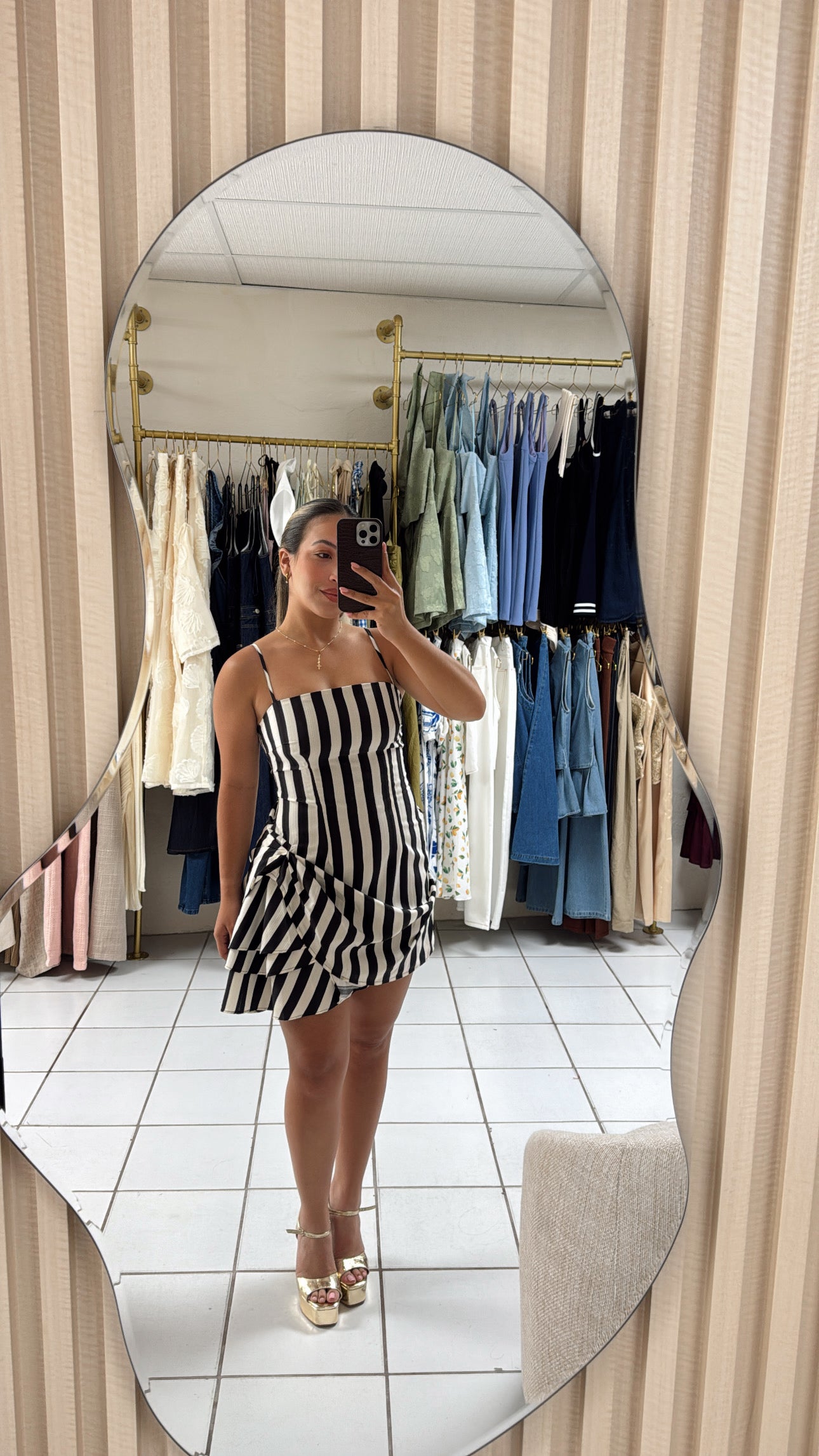 Striped Ruffle Dress