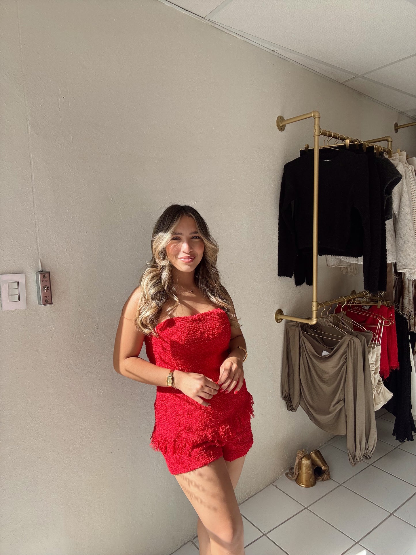 Tweed Red Set