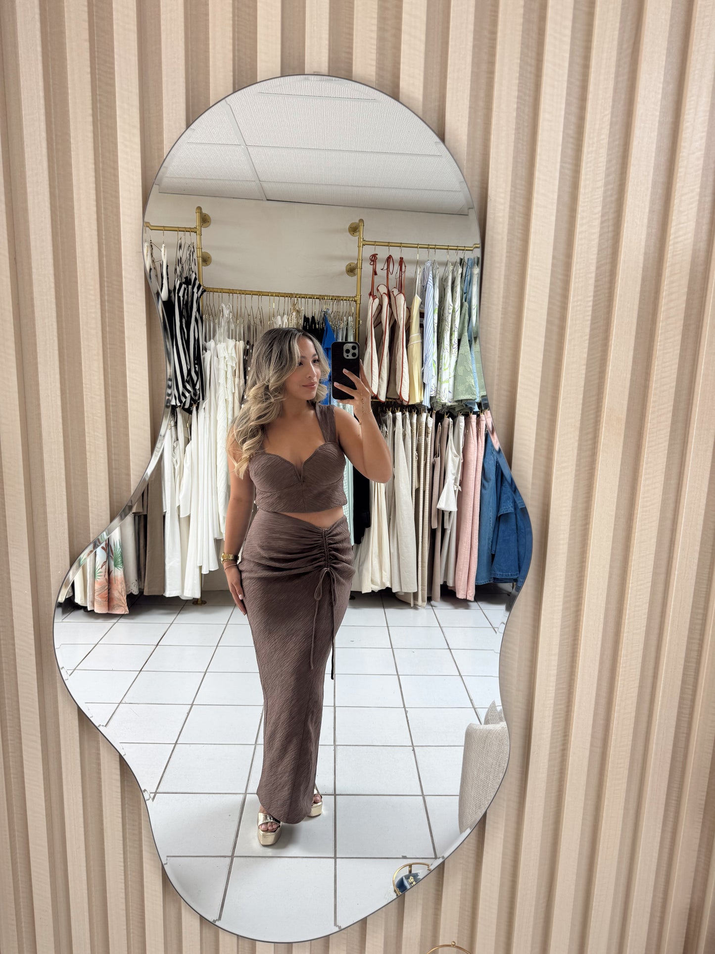 Mocha Skirt Set