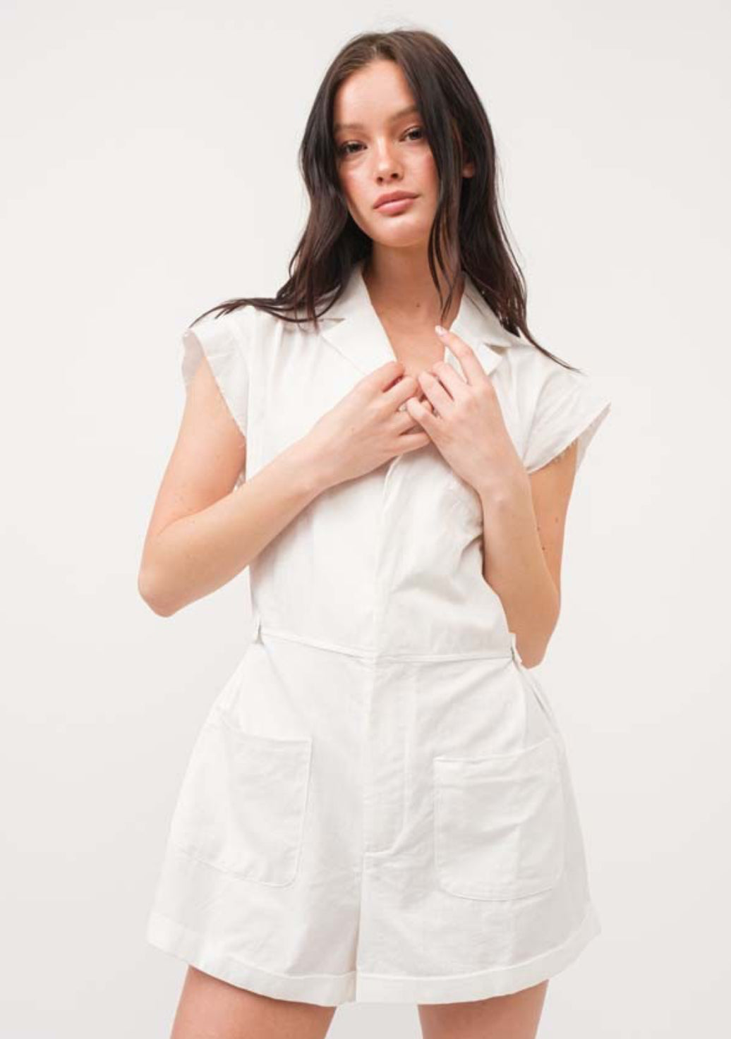 Cargo Linen Romper