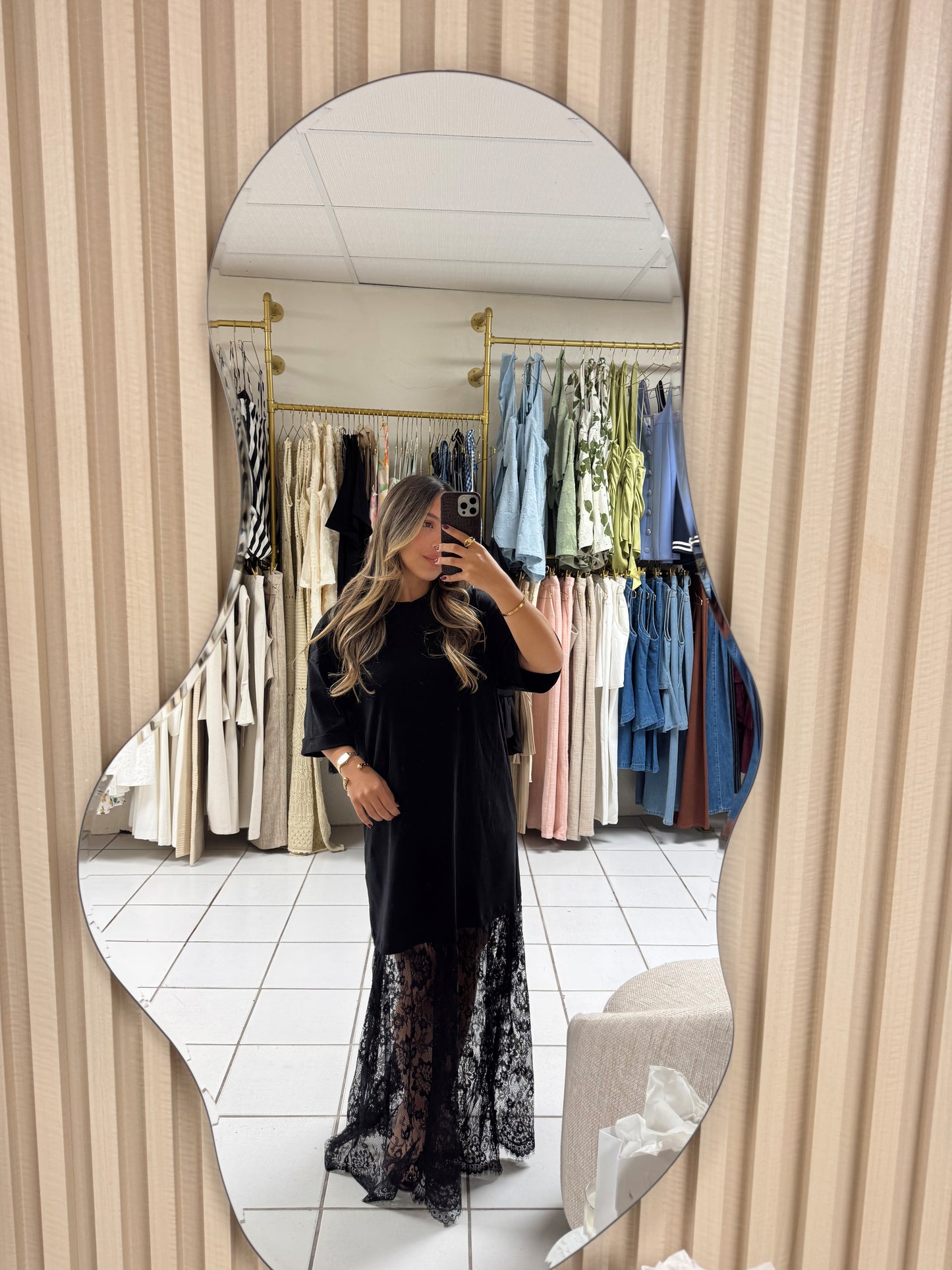PRE ORDER Oversized Dress with Lace