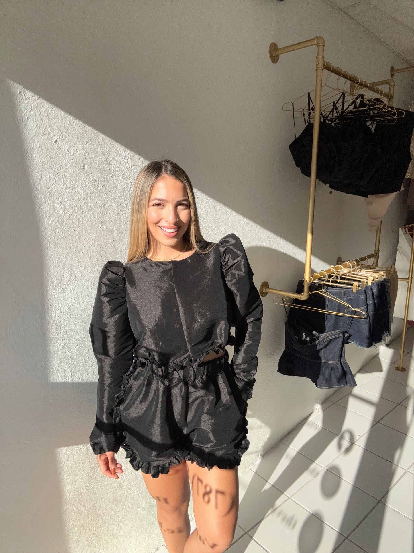 Puff Sleeve Short Set