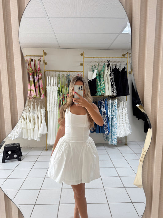 White Corset Mini Dress