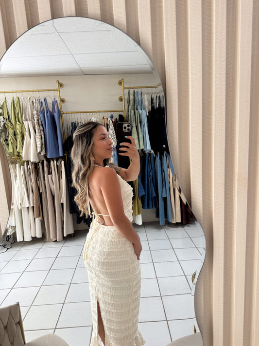 Cream Midi Dress