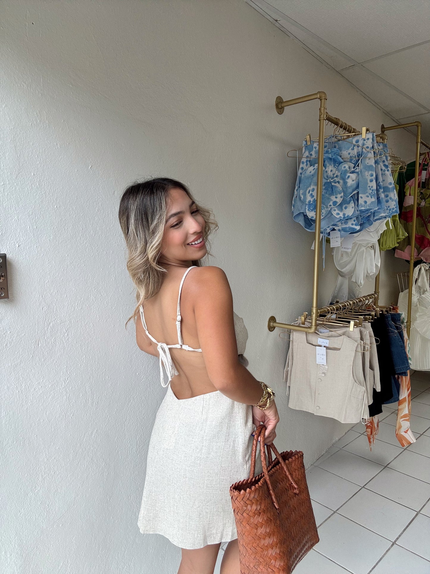 Floral Linen Dress