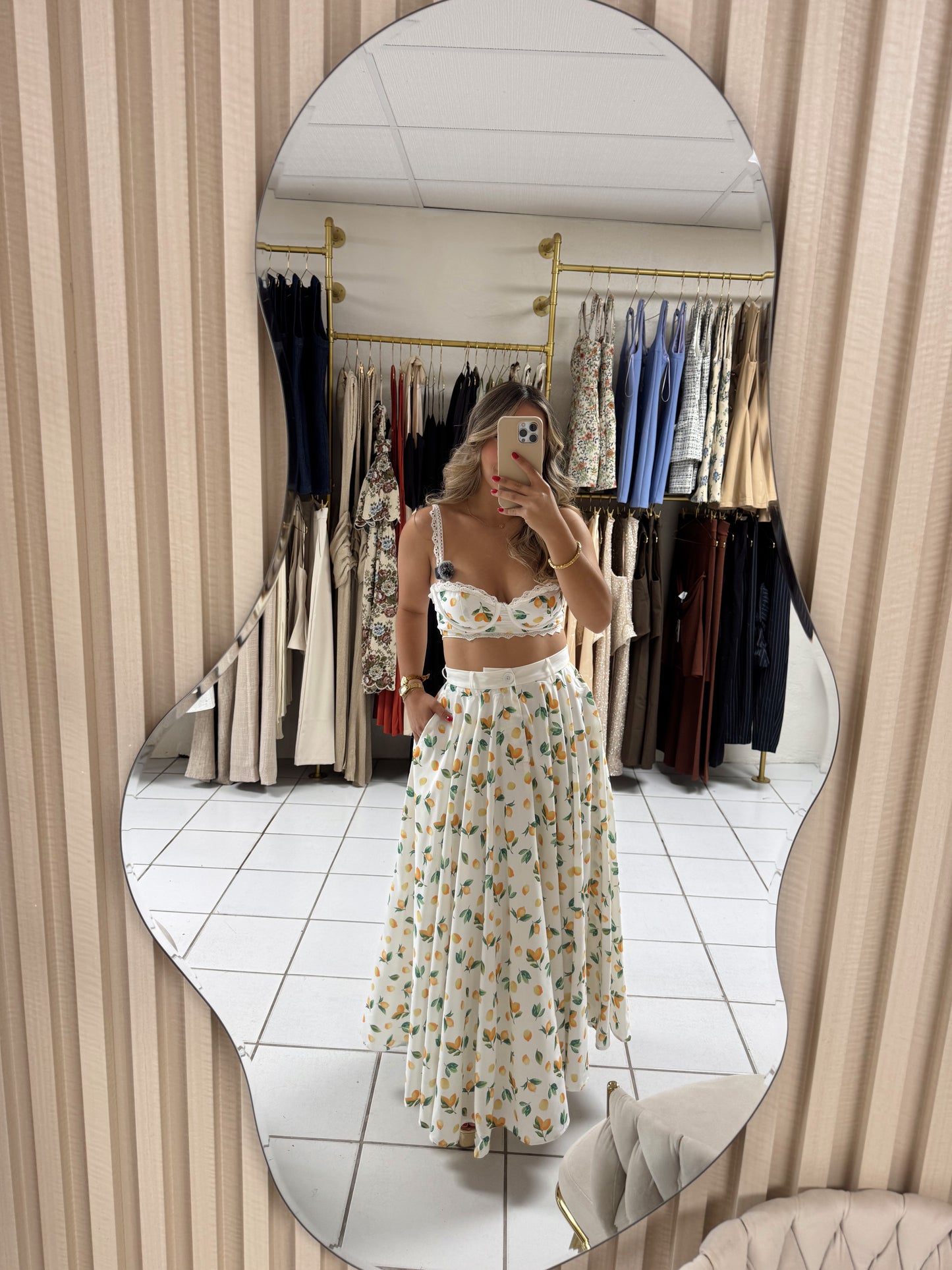 Lemon Lace Detail Set