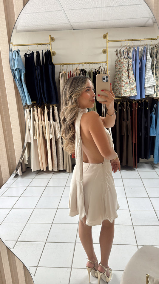 Champagne Satin Dress
