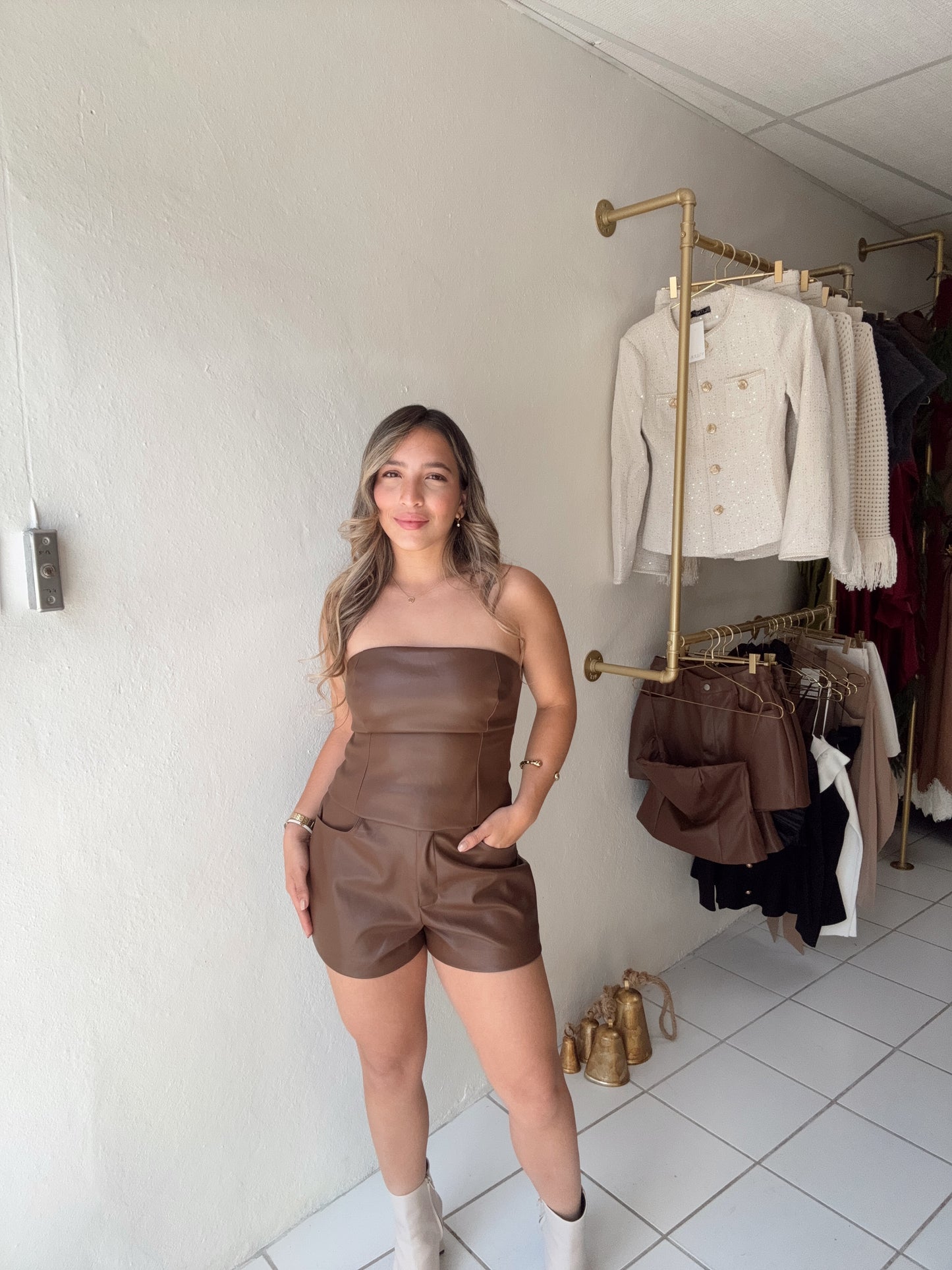 Leather Brown Set