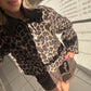 Leopard Contrast Collar Jacket