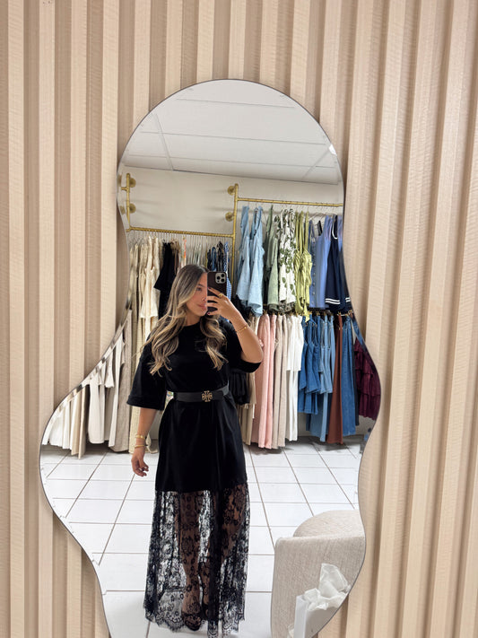 Oversized Dress With Lace