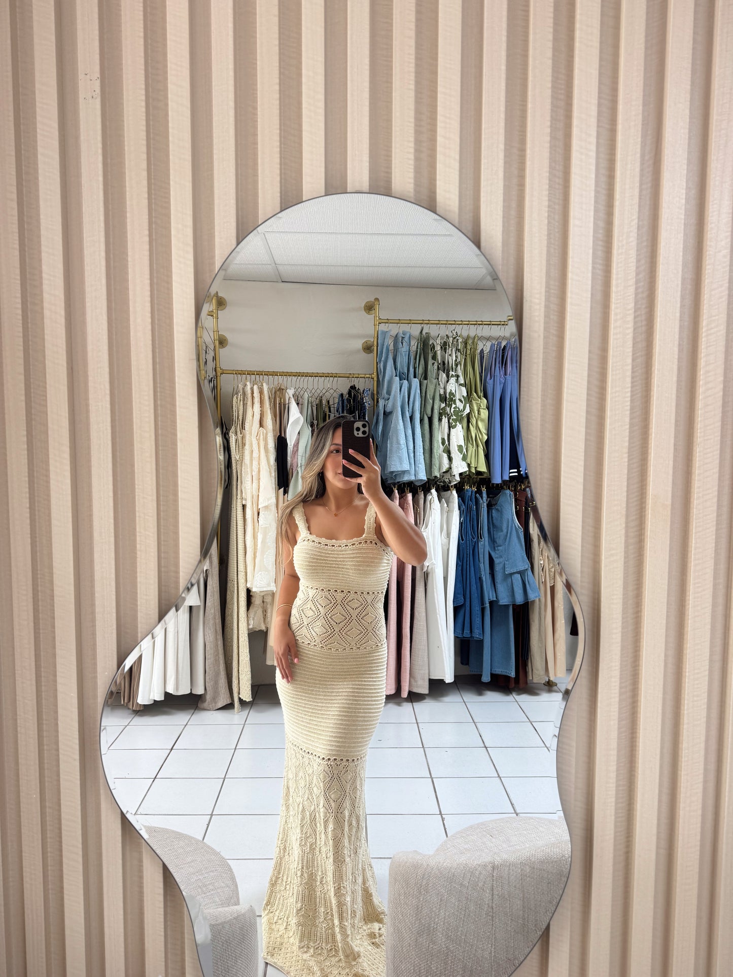 Crochet Knit Maxi Dress