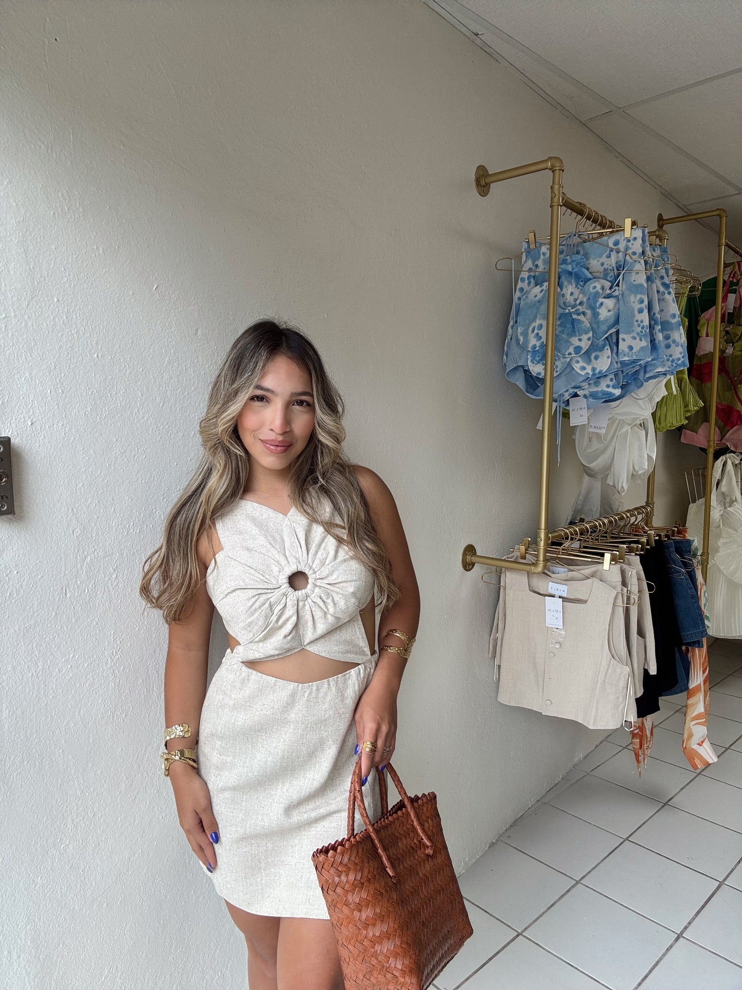 Floral Linen Dress