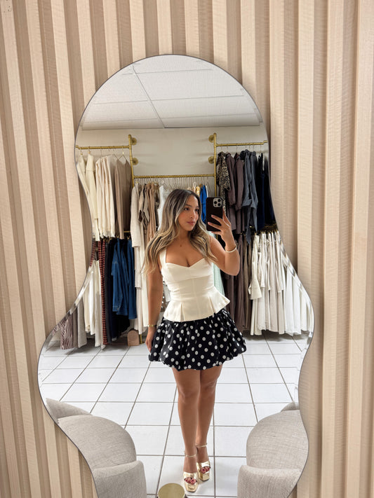 Sweetheart Halter Top White