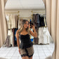 Sweetheart Halter Top Black