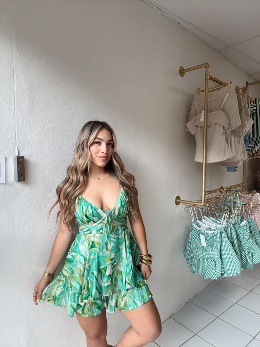 Lurex Palms Romper