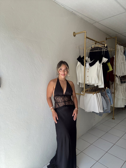 Lace Satin Dress
