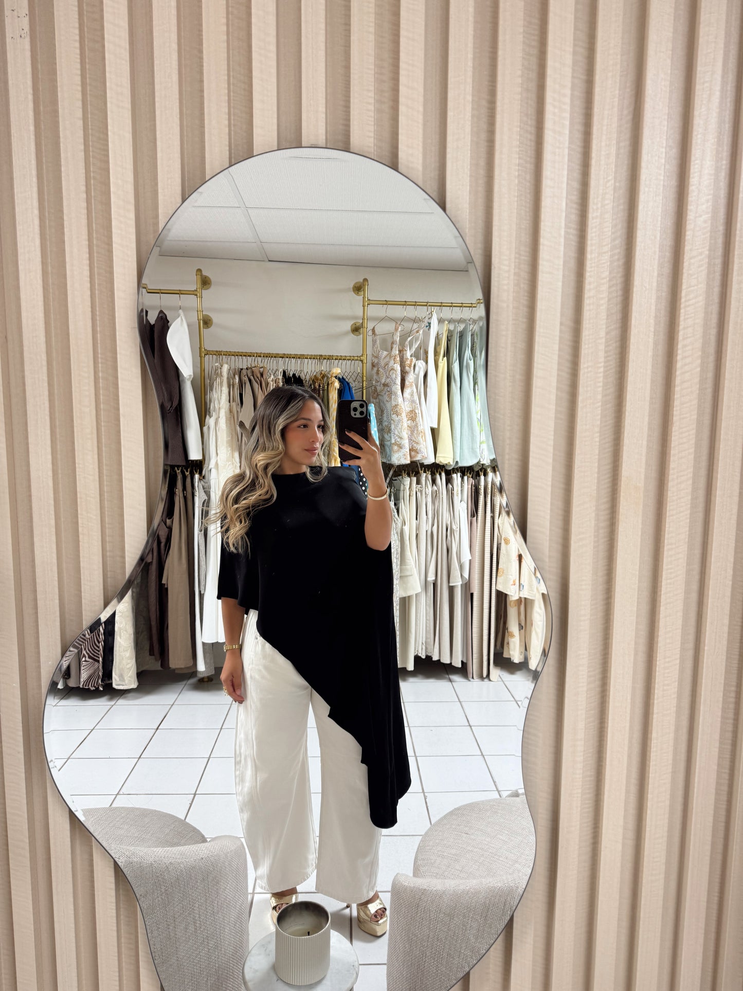 Solid Cape Top Black