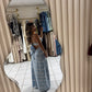 Embossed Chambray Maxi Dress