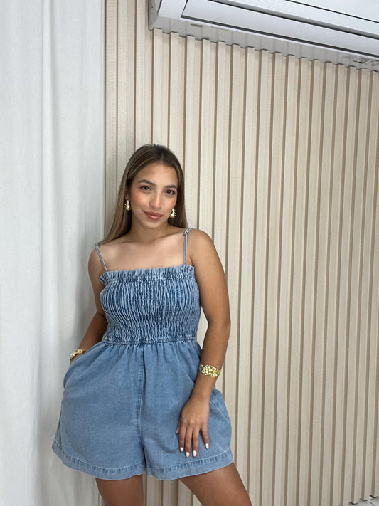 Denim Romper