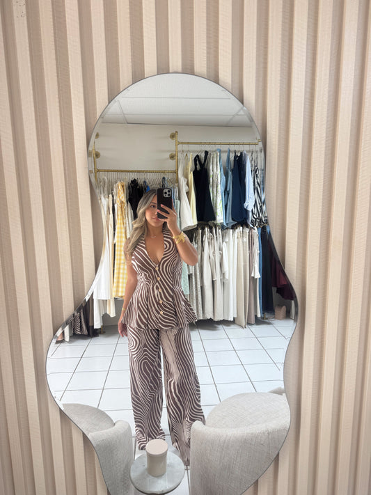 Print Style Pant Set