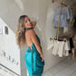 Beaded Accent Drape Dress