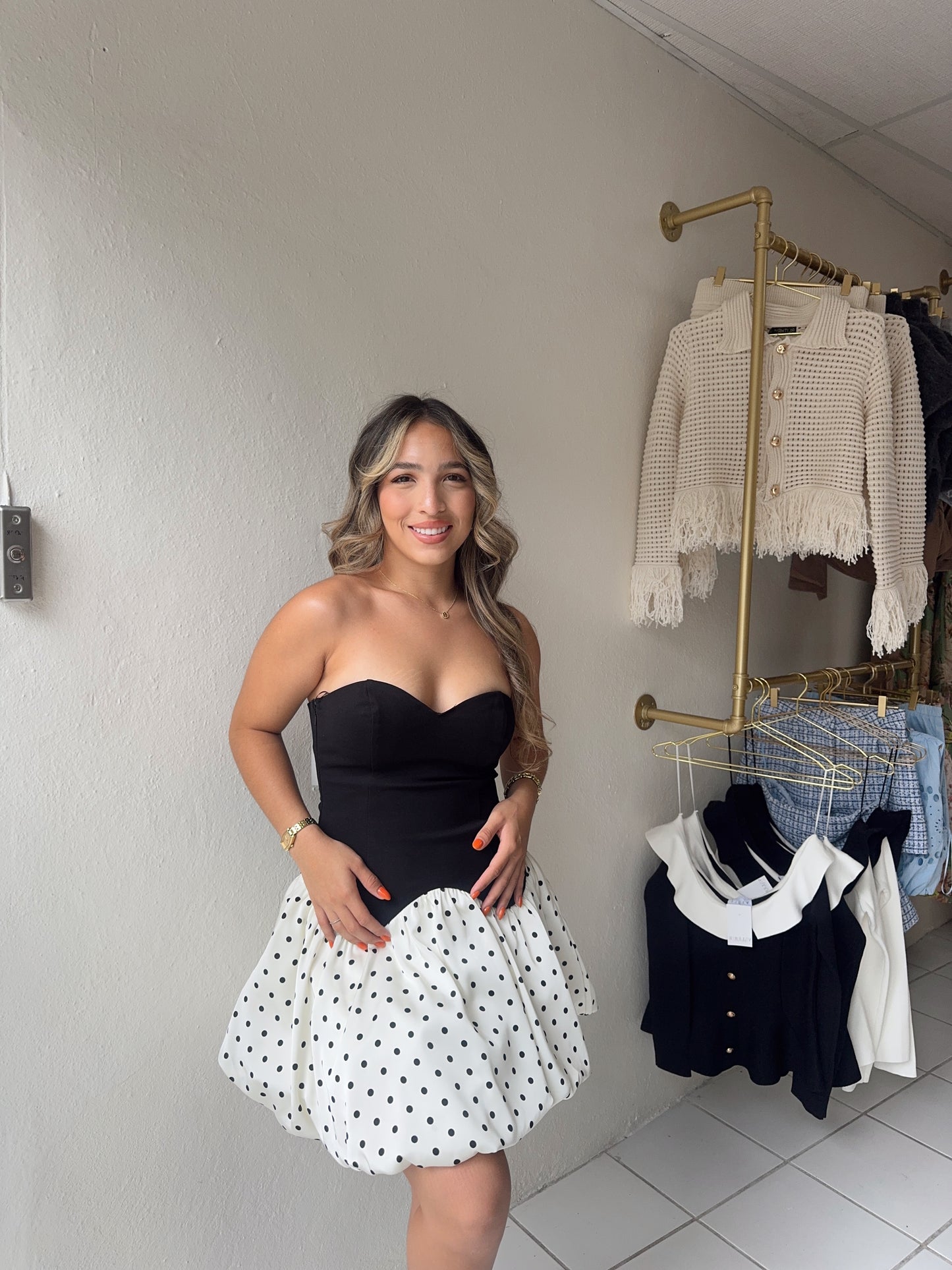 Sweetheart Polka Dot Dress