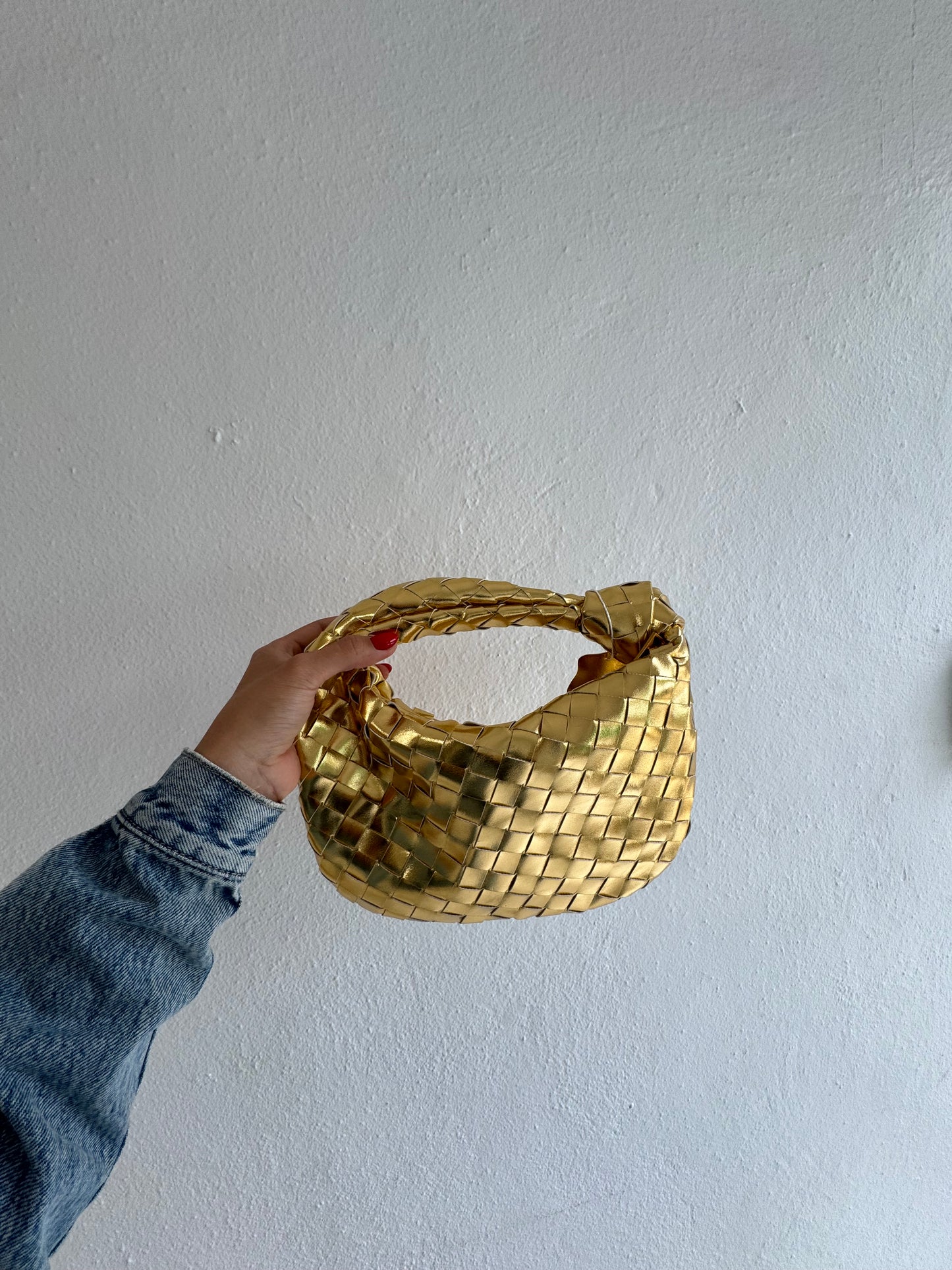 Leather Gold Bag