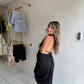 Beaded Accent Drape Dress