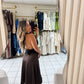Satin Asymmetrical Lace Dress