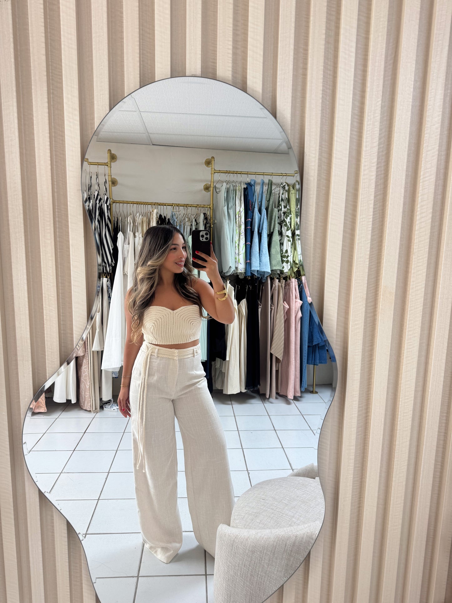 Beige Linen Set