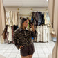 Leopard Contrast Collar Jacket