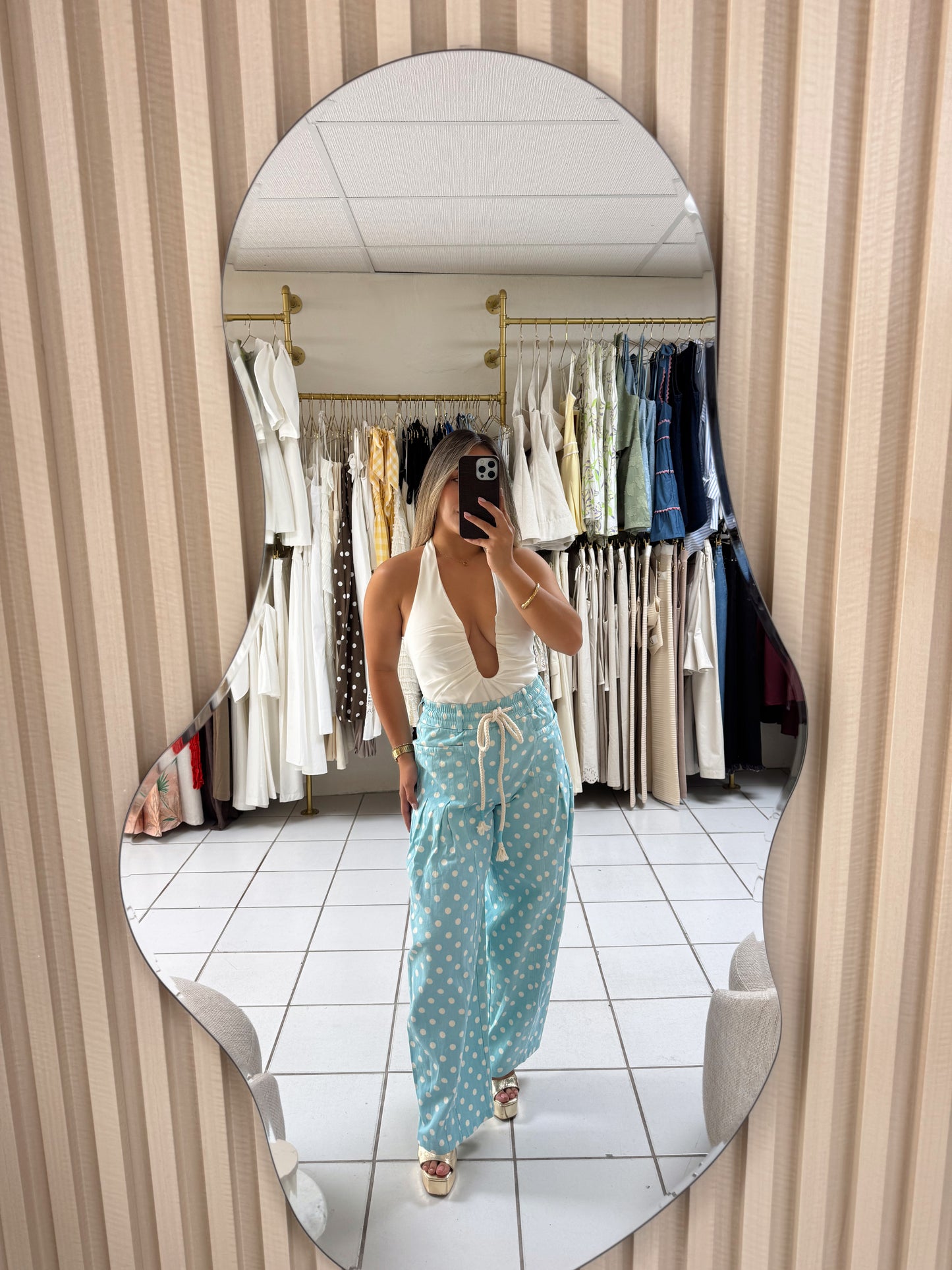 SkyBlue Polka Dot