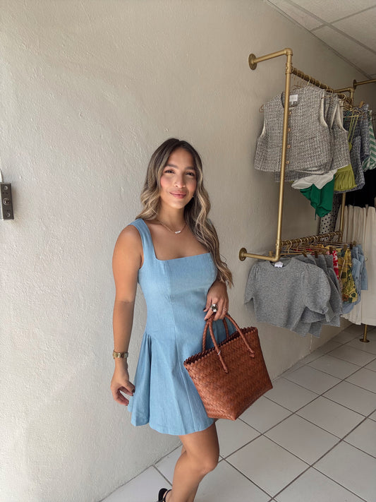 Denim Flare Dress