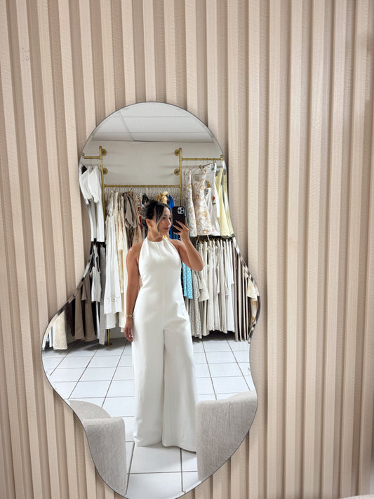 Halter White Jumpsuit