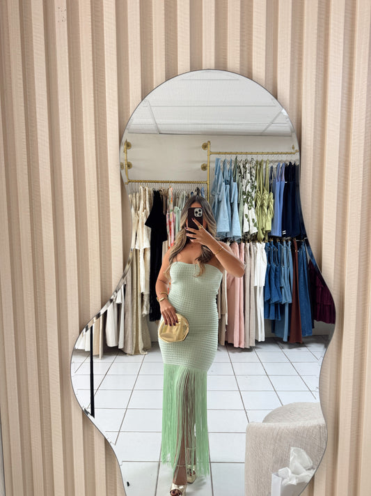 Fringe Strapples Dress