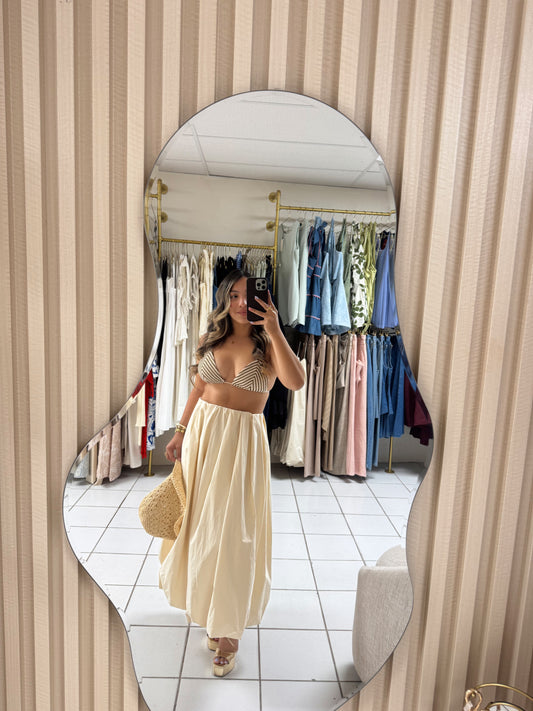 Soft Yellow Bubble Skirt