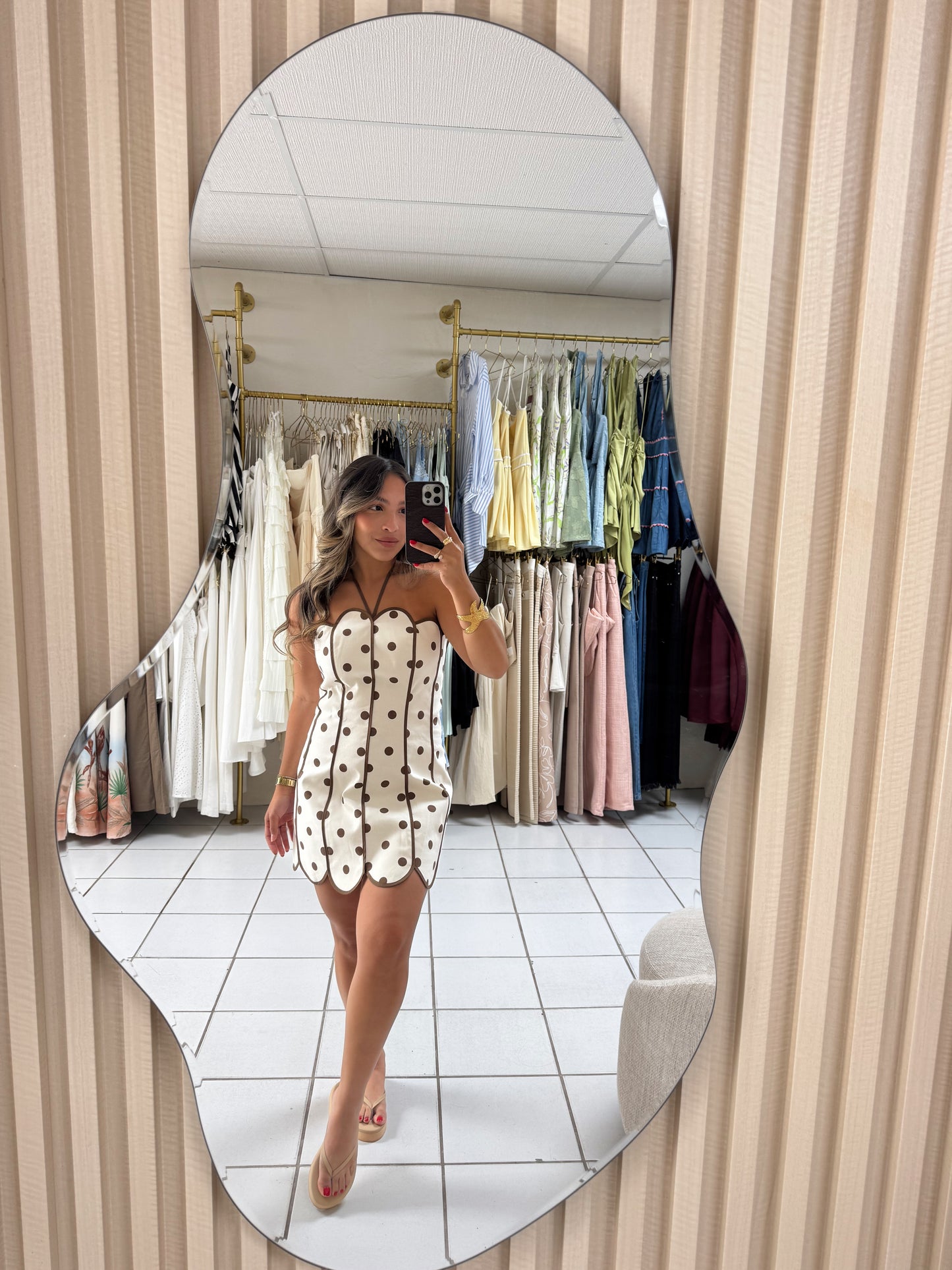Polka Dot Scallop Dress