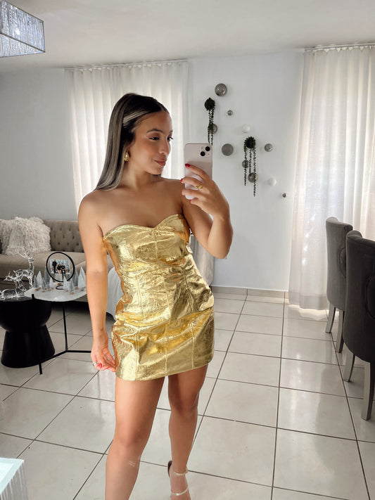 Metallic Gold Dress